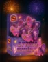 Набор фейерверков Spring Butterflies с разноцветными бабочками и фиолетовыми световыми эффектами на темном фоне с фейерверками